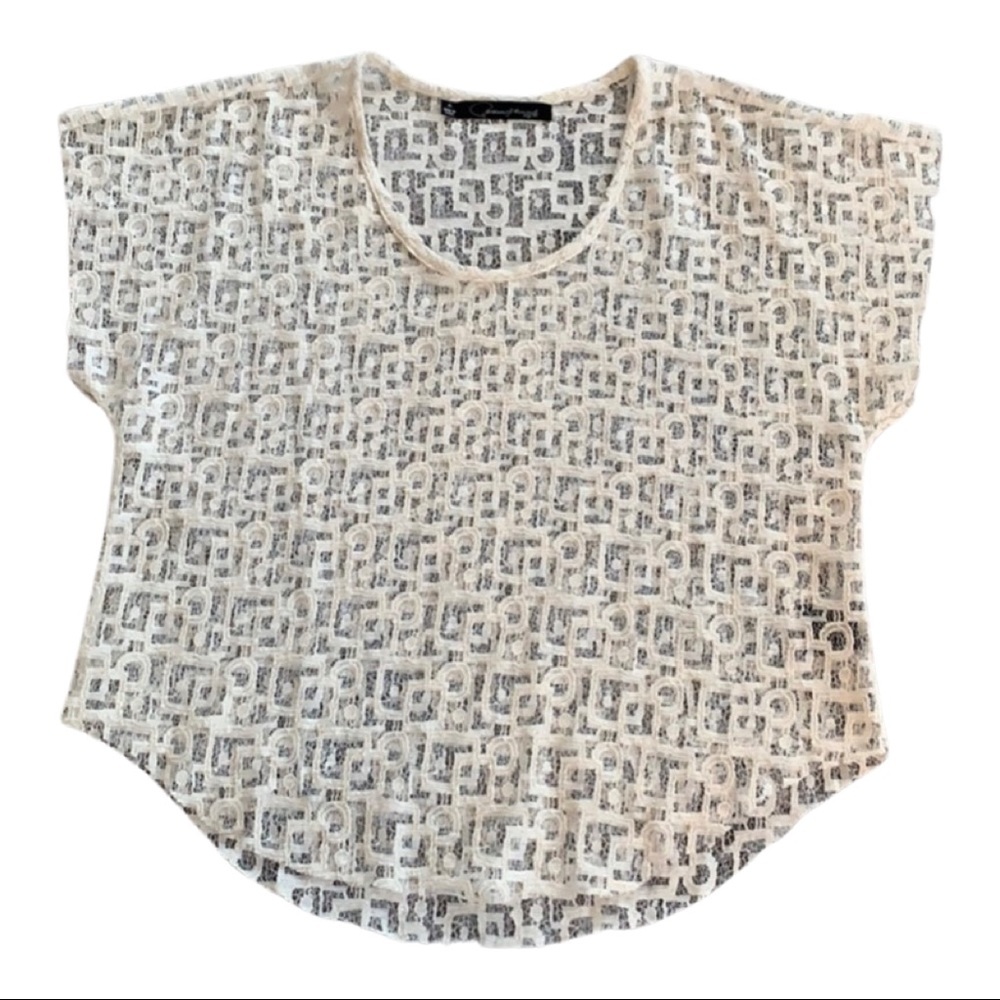 Patterson J. Kincaid cream crochet top - Picture 2 of 11